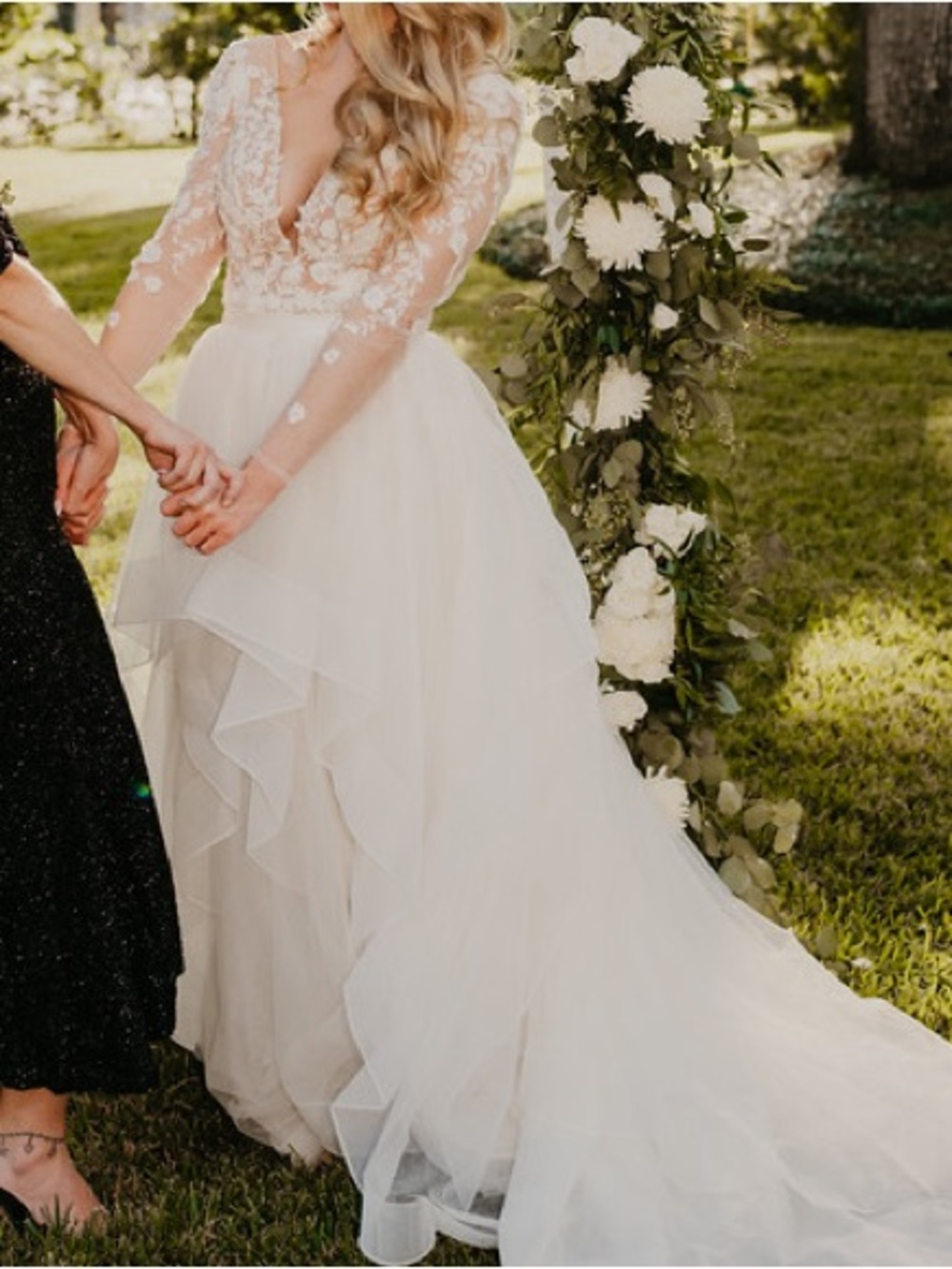 Galina Signature - Embroidered Illusion Bodysuit Wedding Dress & optional skirt - Picture 12 of 15